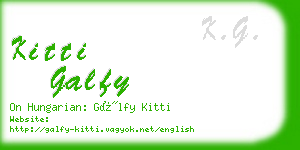 kitti galfy business card